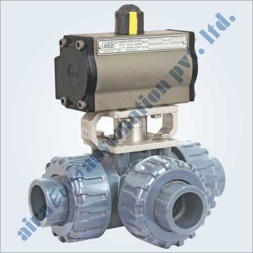 Pneumatic Upvc 3 Way Ball Valve Pressure: Low Pressure