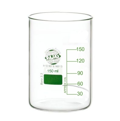 Beaker Low Form 150 Mm Without Spout Equipment Materials: Borosilicate 3.3
