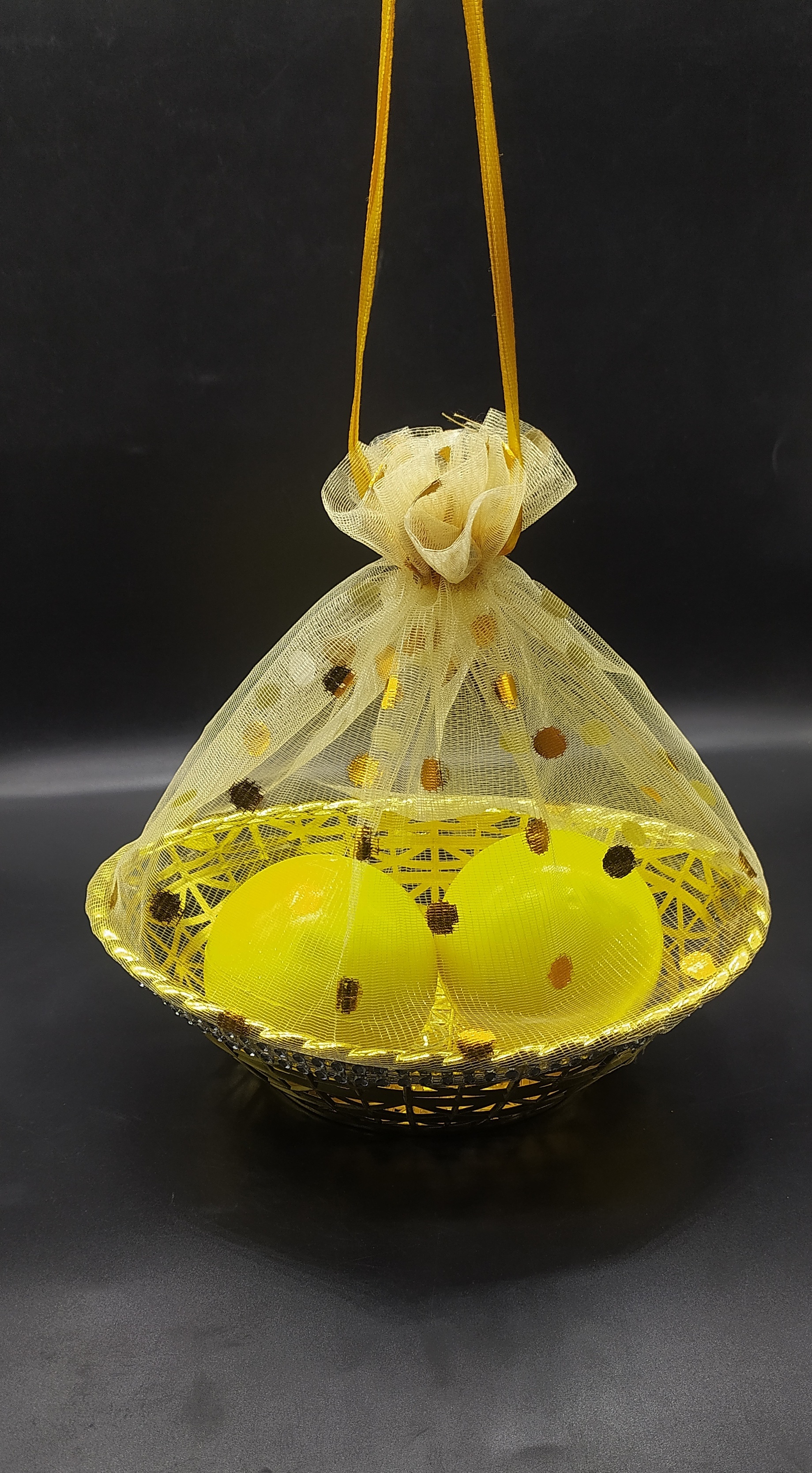 Ladoo Bowl - Plastic 7.5"x5.5"x2.5" | Ideal For Gifts Holds 2 Ladoos (200-250g) In A Stylish Golden Design