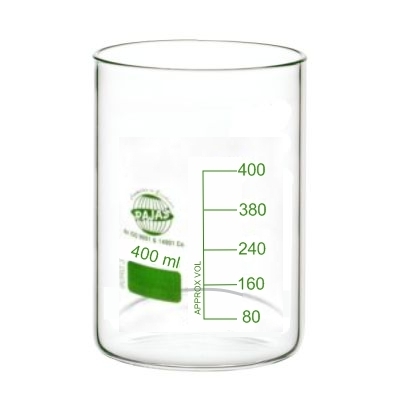 Beaker Low Form 400 Ml Without Spout Equipment Materials: Borosilicate 3.3