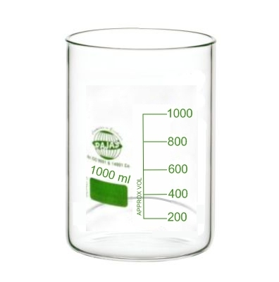 Beaker Low Form 1000ml Without Spout Equipment Materials: Borosilicate 3.3