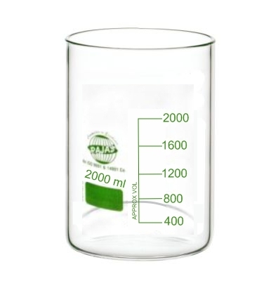 Beaker Low Form 2000 Ml Without Spout Equipment Materials: Borosilicate 3.3