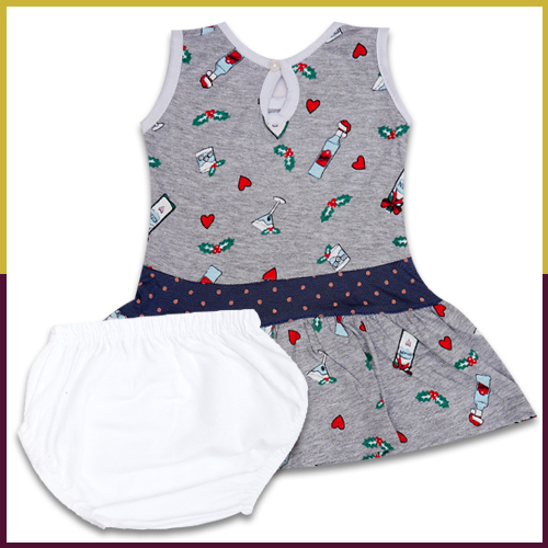 Sumix Dimble Baby Girl Frock Age Group: 0 - 18 Months