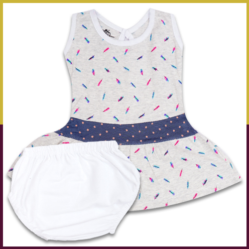 Sumix Dimble Baby Girl Frock Age Group: 0 - 18 Months
