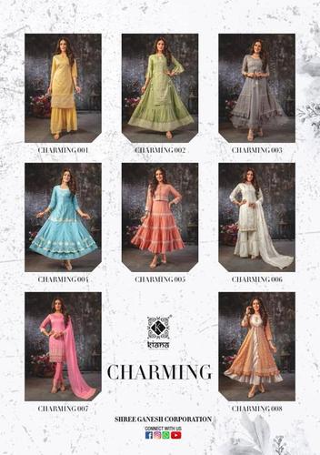 Georgette Charming Designer Georgette,Chanderi Silk And Mal Cotton Kurtis