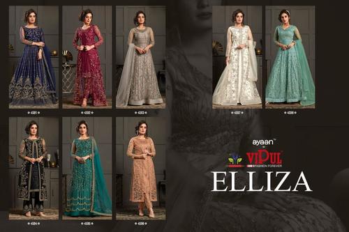 Indian Elliza 4591 Series Designer Net Long Gowns