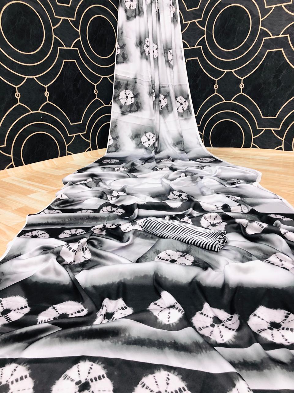 Multi Colour Ladies Pure Satin Silk Saree