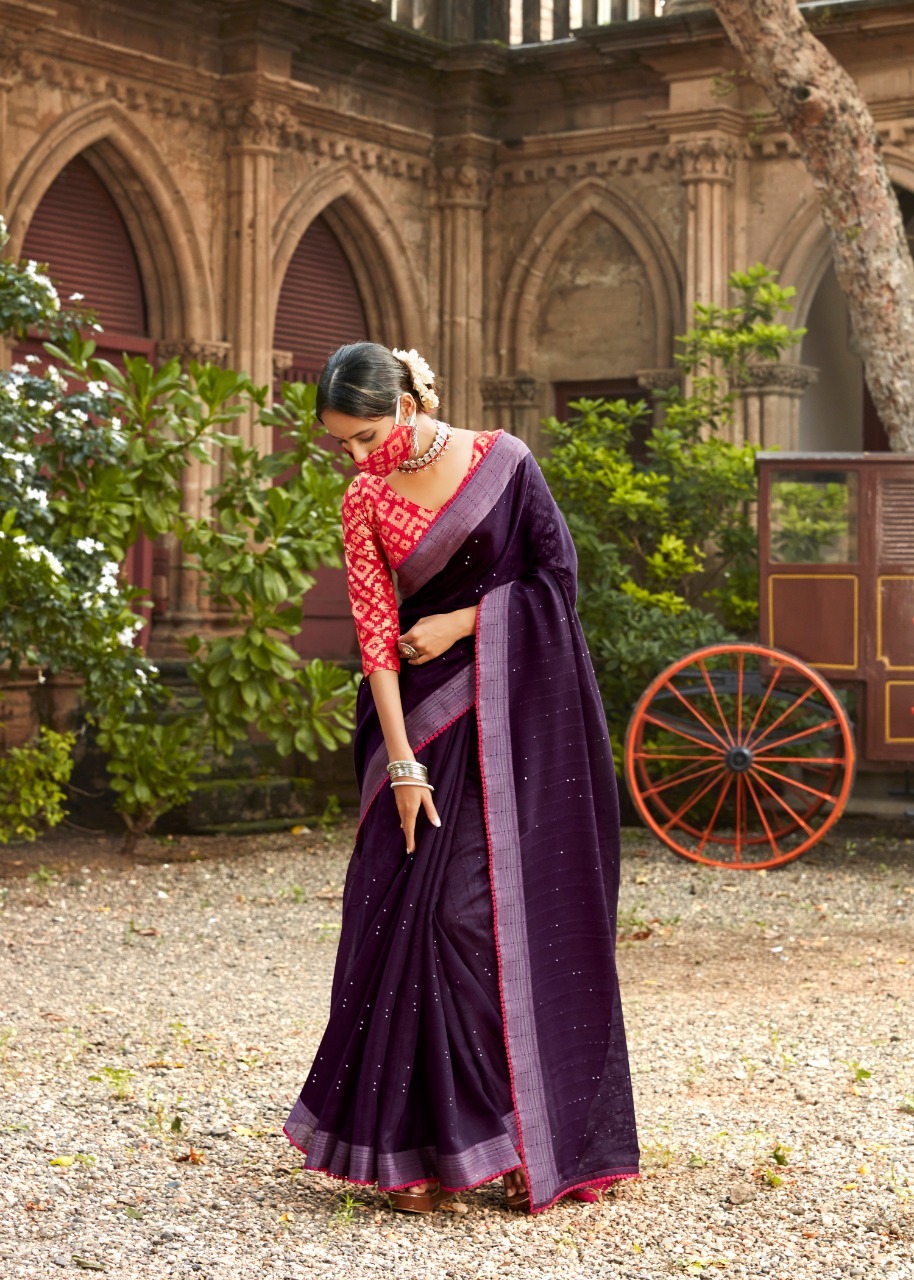 6 Color Available New Designer Linen Bollywood Fancy Saree