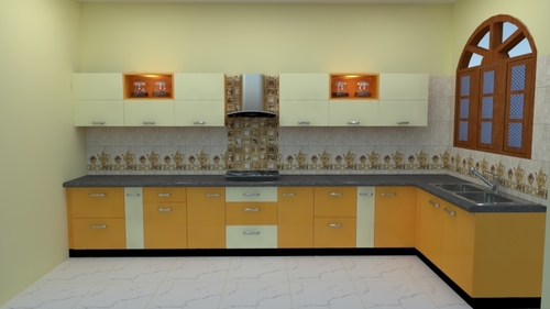 प्लाईवुड मॉड्यूलर किचन