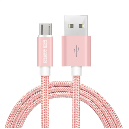 Pink Usb Cable - Stainless Steel & Zinc Alloy, 1.2m Length | High Voltage Amperage, Braided Pink Sleeve, Data Transfer & Charging, 1-year Warranty