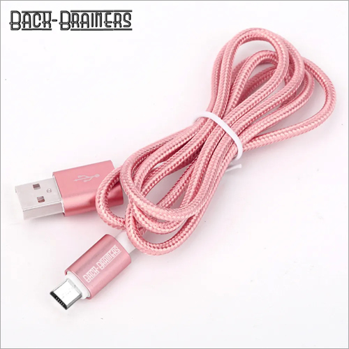 Pink Usb Cable - Stainless Steel & Zinc Alloy, 1.2m Length | High Voltage Amperage, Braided Pink Sleeve, Data Transfer & Charging, 1-year Warranty