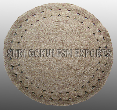 घर की सजावट के लिए हस्तनिर्मित ब्रेडेड जूट कार्पेट सामग्री: वापस बुना हुआ