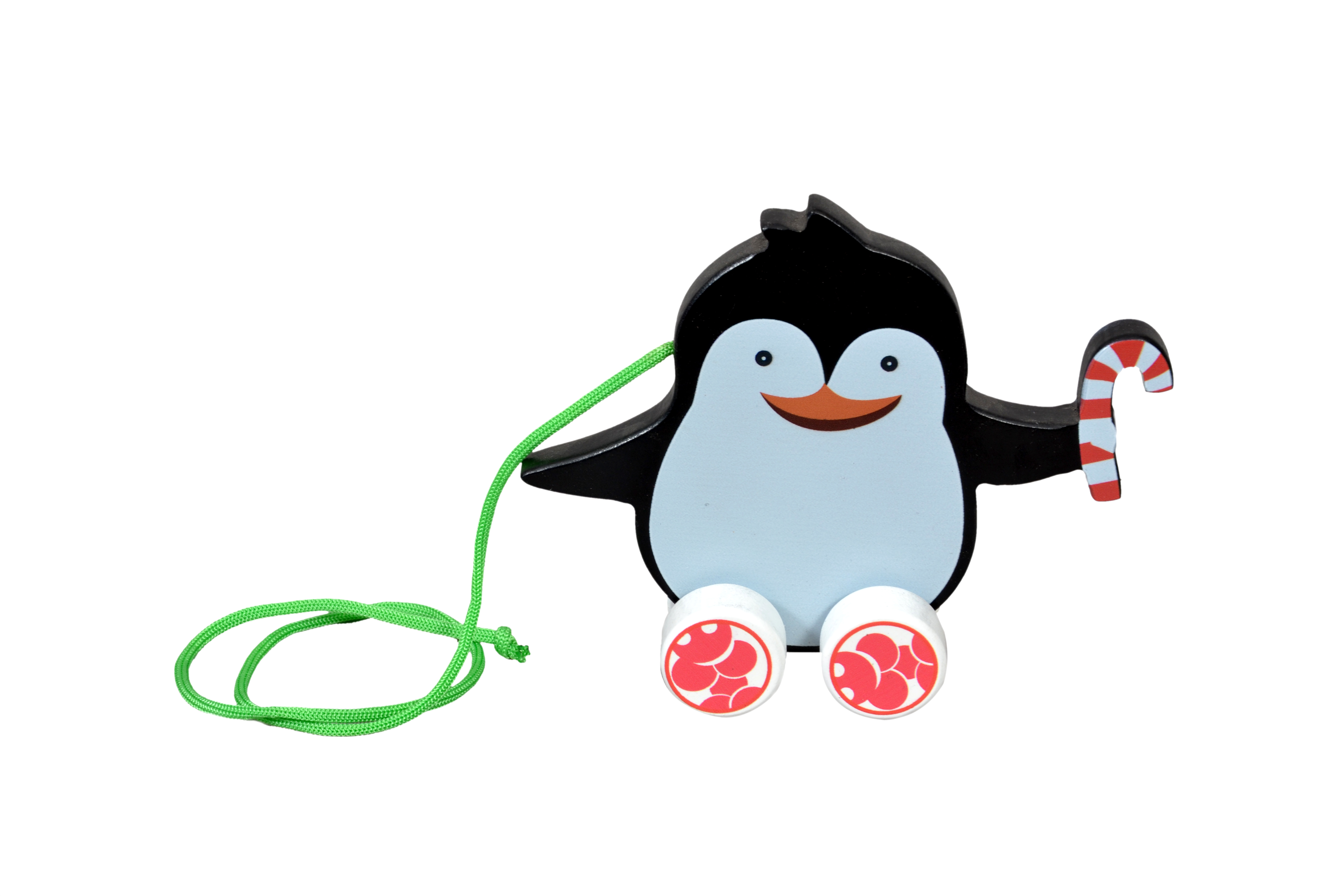 Kidken Pull Along Penguin - Wooden, Multi-color | Engaging Animal Design, Teaches Movement And Real World Understanding
