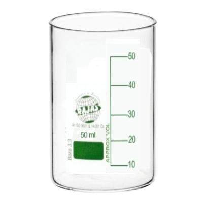 Beaker Tall Form 50 Ml Without Spout Equipment Materials: Borosilicate 3.3