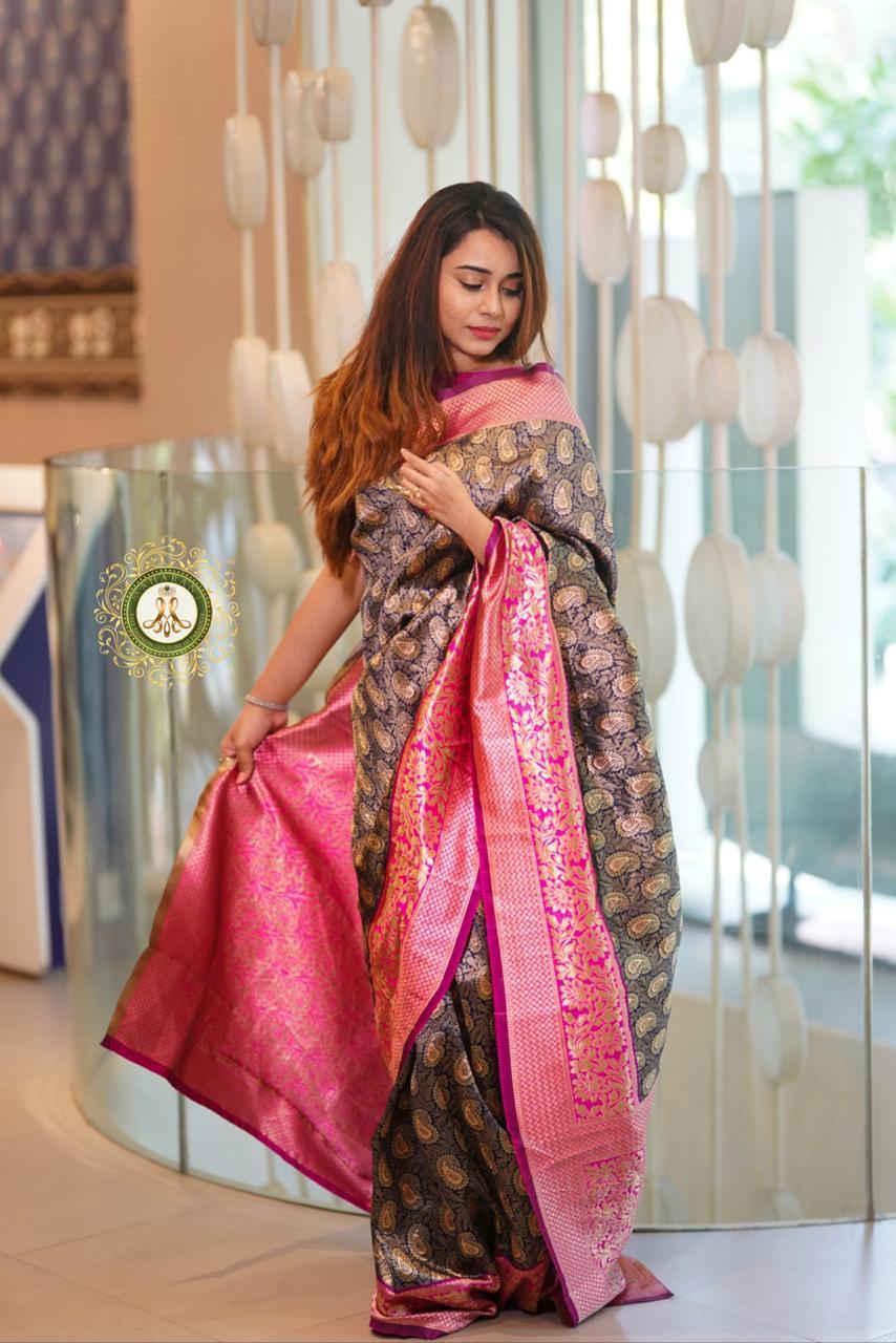 Multi Colour Ladies Banarasi Saree