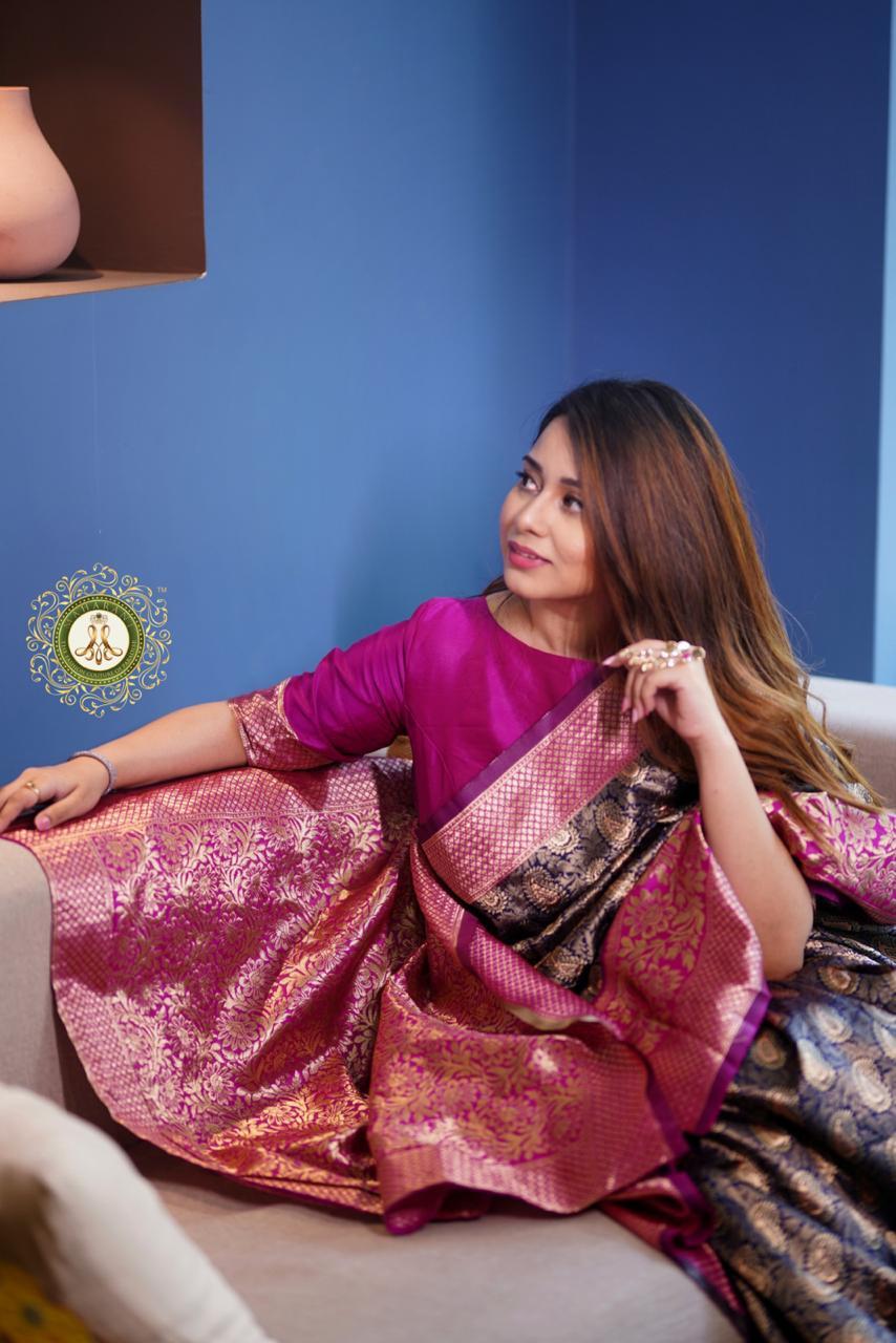 Multi Colour Ladies Banarasi Saree