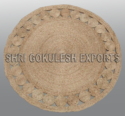 भारतीय आधुनिक डिज़ाइन हस्तनिर्मित ब्रेडेड जूट कार्पेट बैक मटीरियल: वोवन बैक