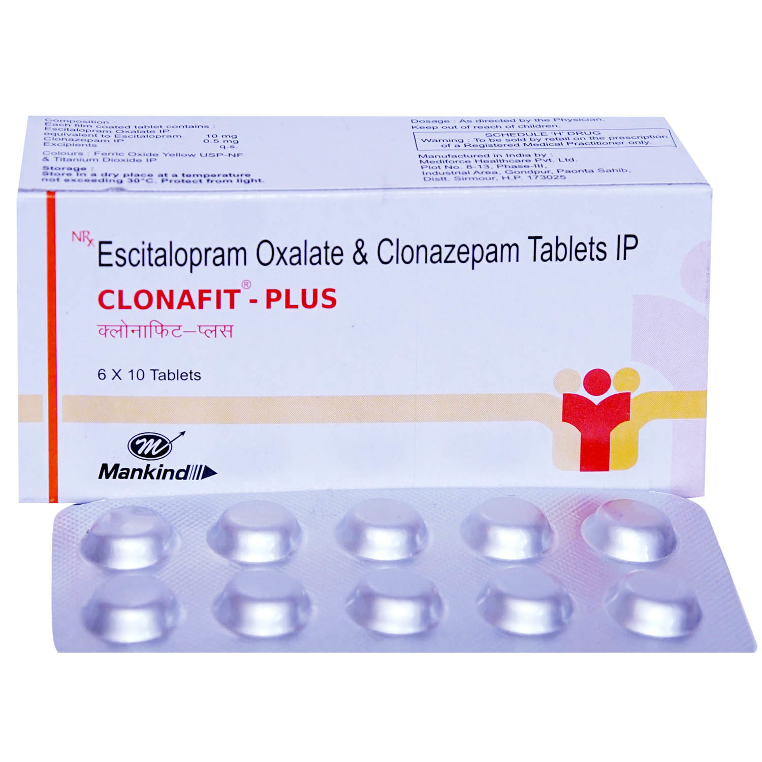 Clonajepam & Eskitalopram Tablet Purity: 99.9%