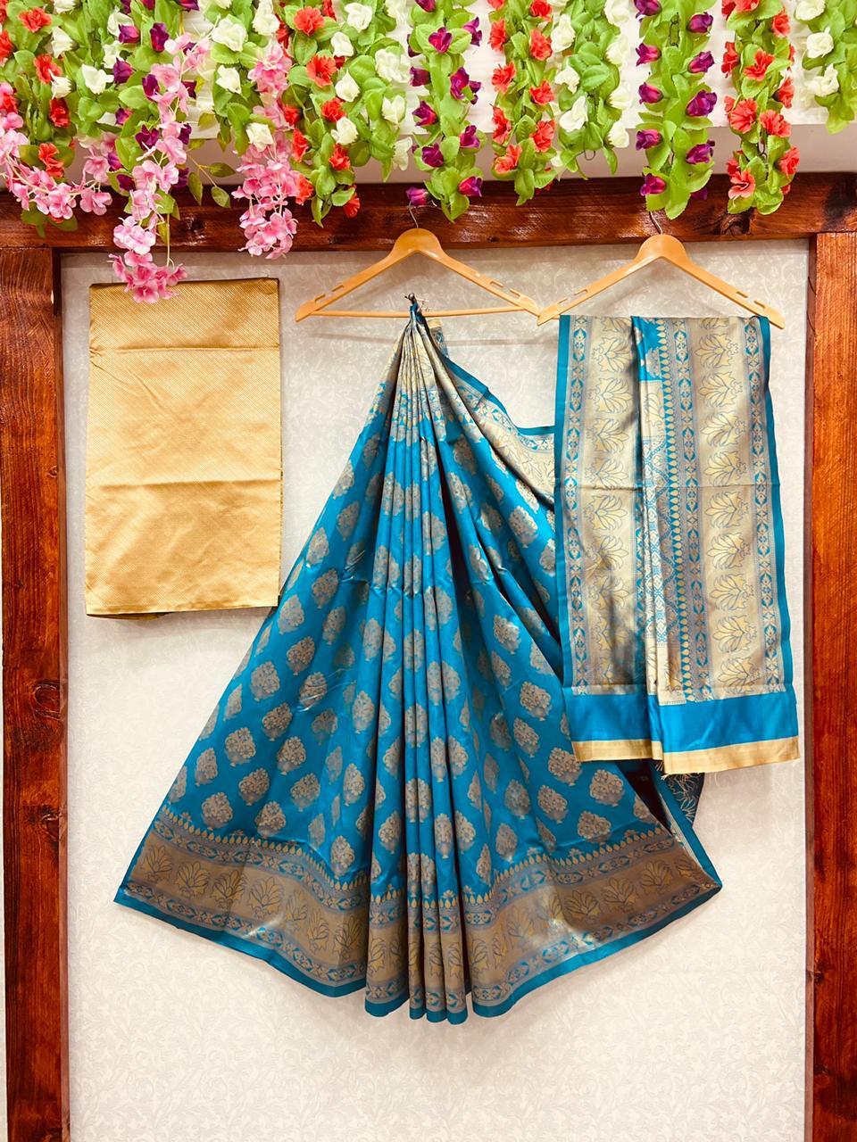 Saree New Launch - Soft Lichi Silk Fabric, Multi Colour | Beautiful Rich Pallu, Jacquard Work, Perfect For All Seasons