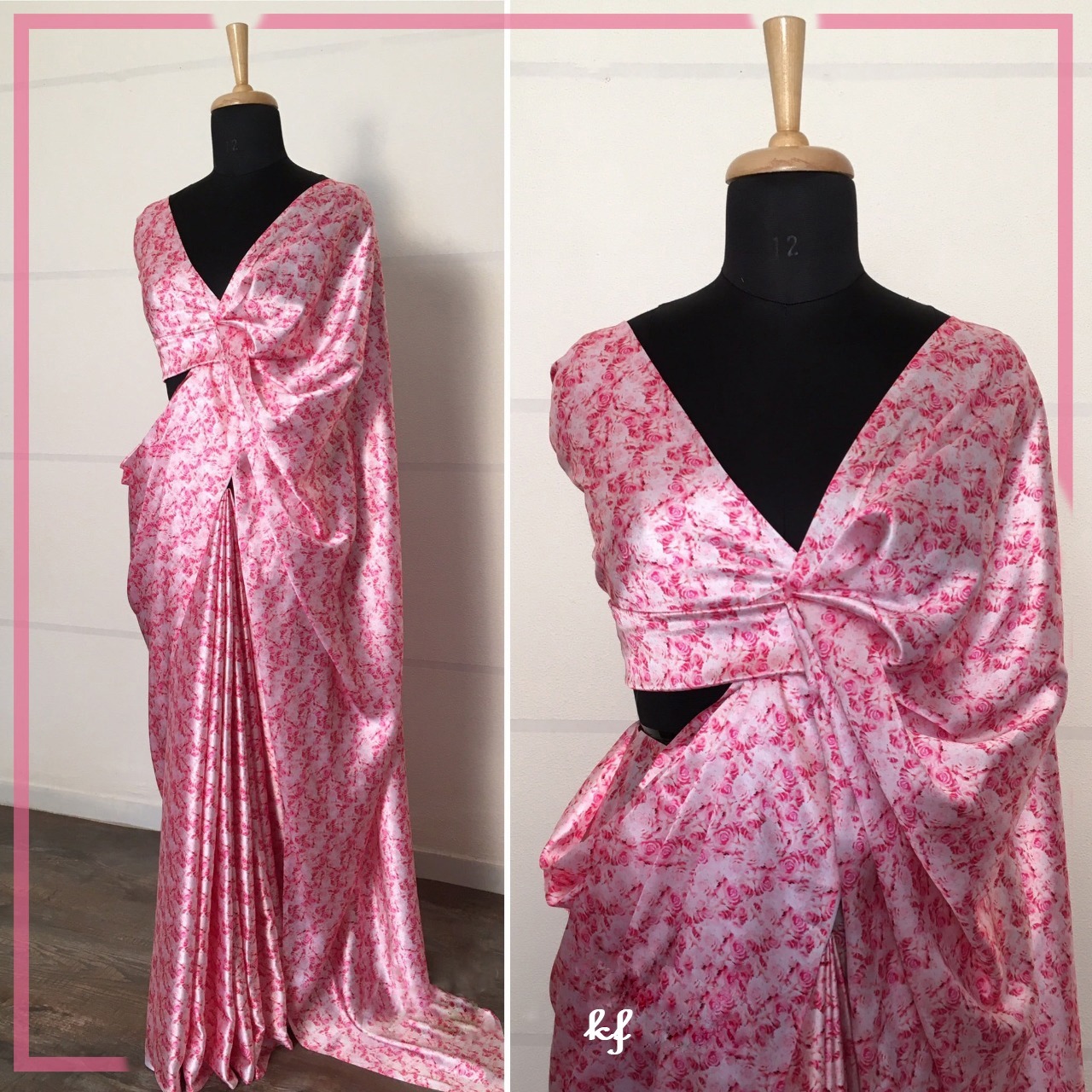Saree - Heavy Pure Sartin Silk, Multi Colour With Gorgeous Print | Bollywood Style For All Seasons