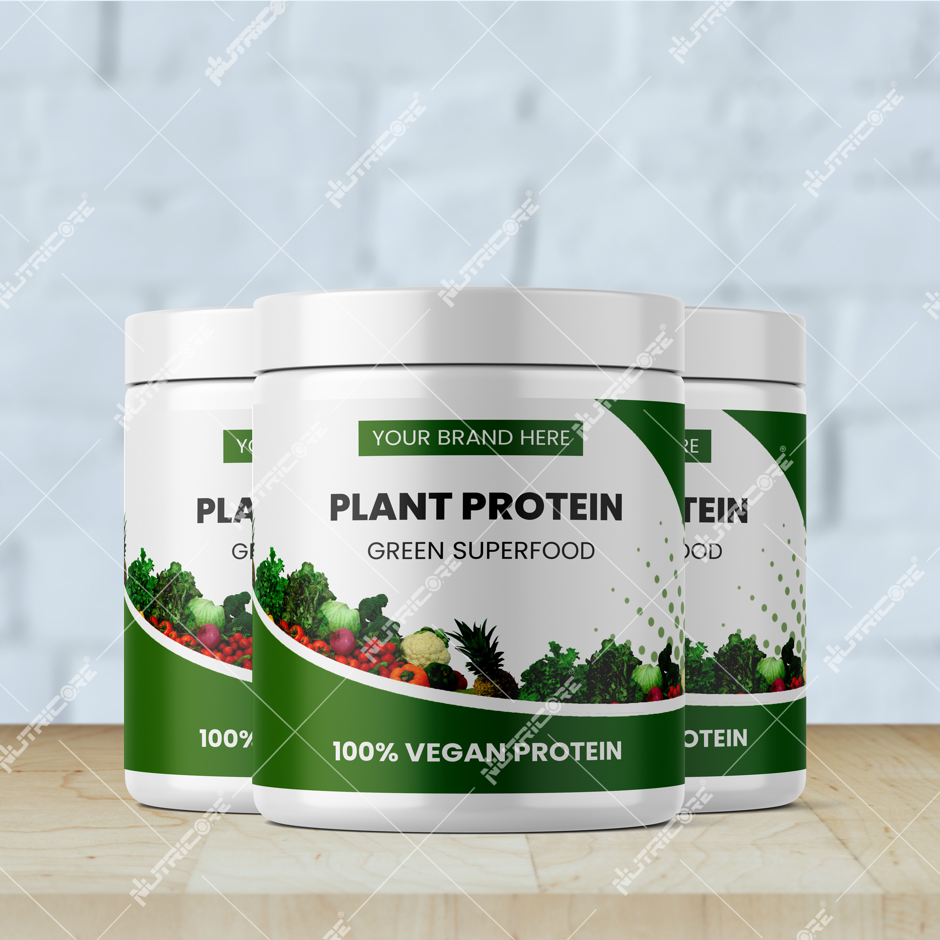 Plant Protein - Powder Formulation, Lower In Calories And Fat, High In Fiber And Nutrients, Promotes Nutrition And Health