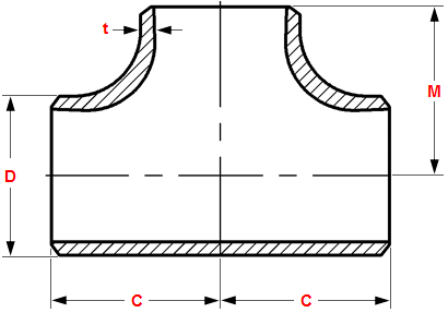 As Per Requirement Stainless Steel Seamless Unequal Tee