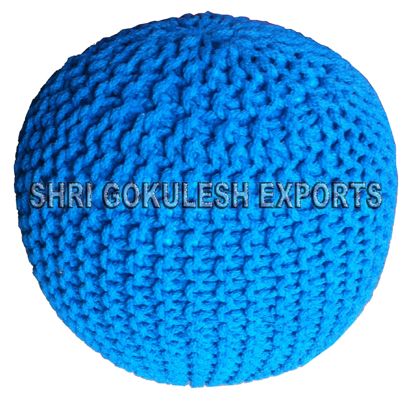 Customized Handmade Designer Cotton Poufs Seating Ottomans Foot Stool