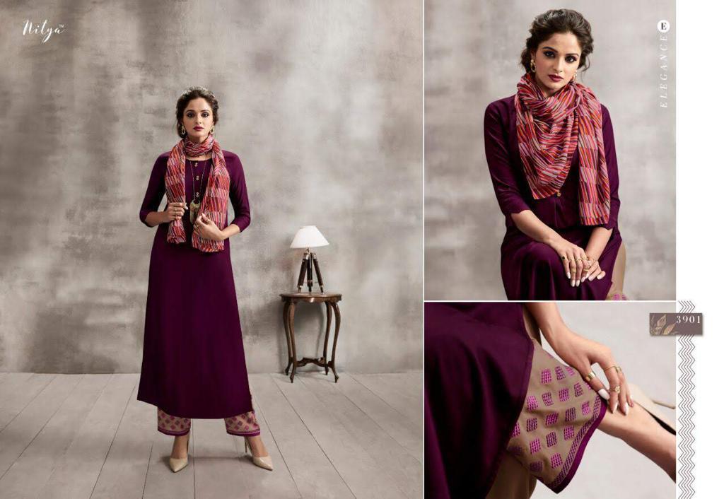 Washable Nitya Vol 39 Nx Rayon With Embroidery Kurtis 3 Pics