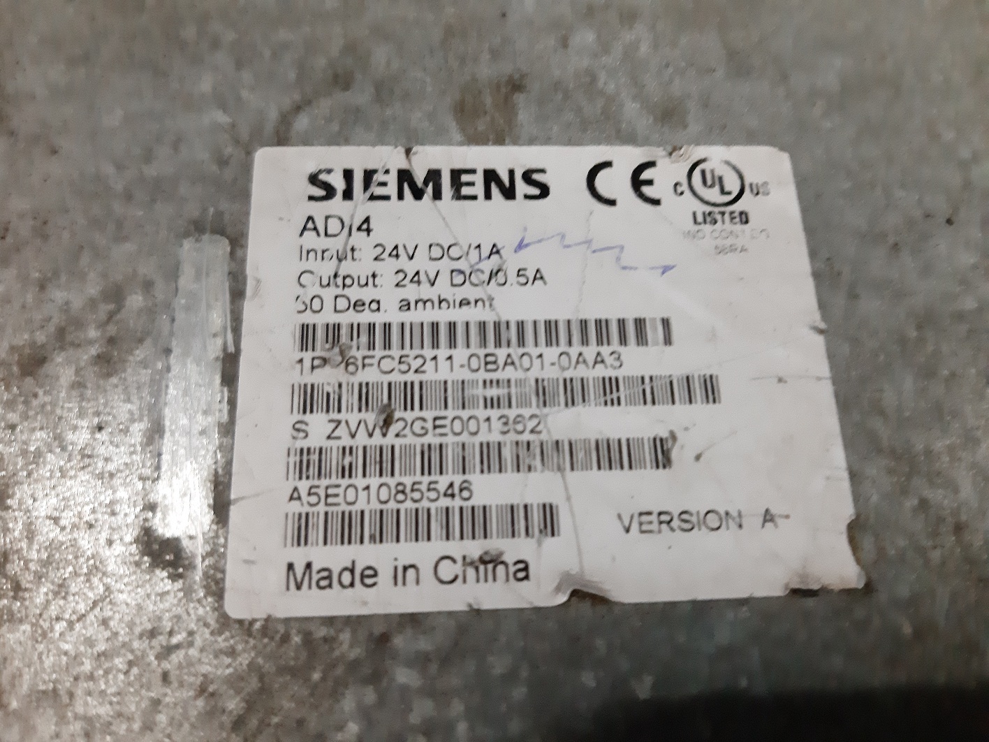 Siemens Ac Drive Interface 6fc5211-0ba01-0aa3