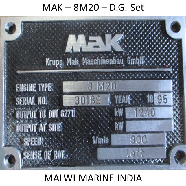 Mak-8m20-9m20-6m20-m20c Diesel Generator Engine