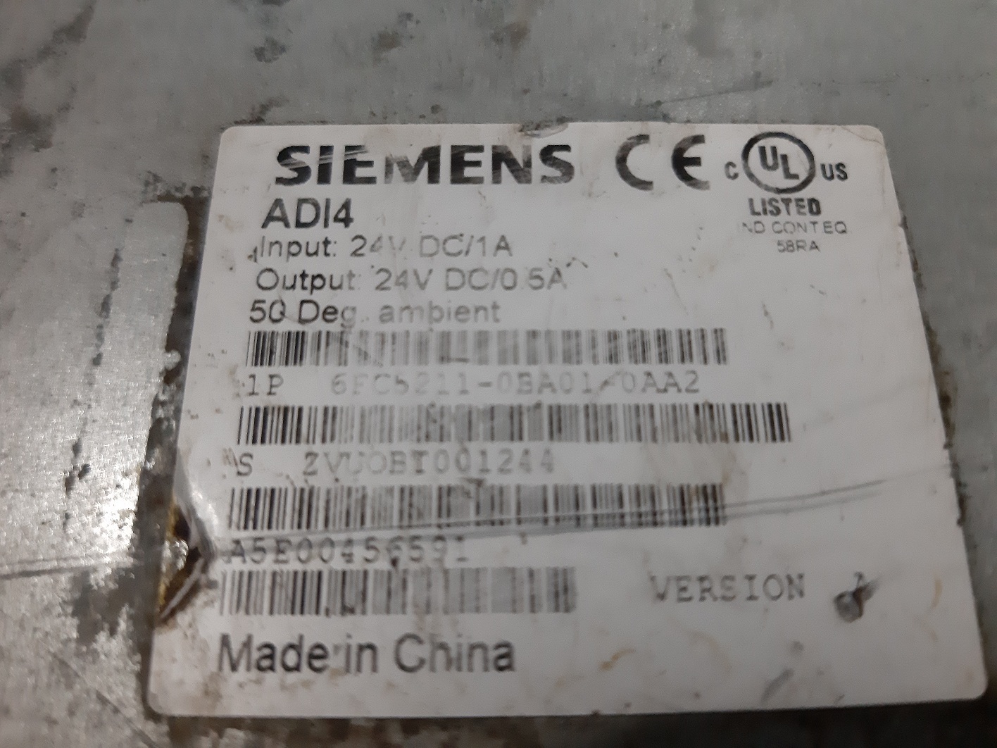 Siemens Ac Drive Interface 6fc5211-0ba01-0aa2