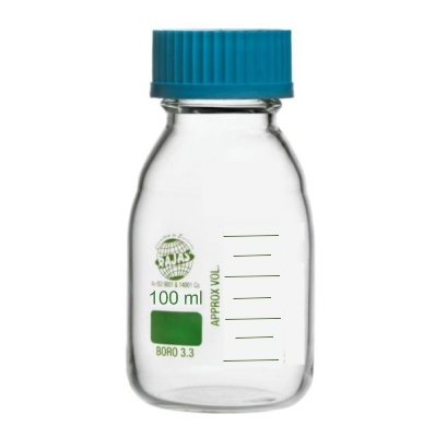 Bottle Reagent Clear 100 Ml With Screw Neck Equipment Materials: Borosilicate 3.3