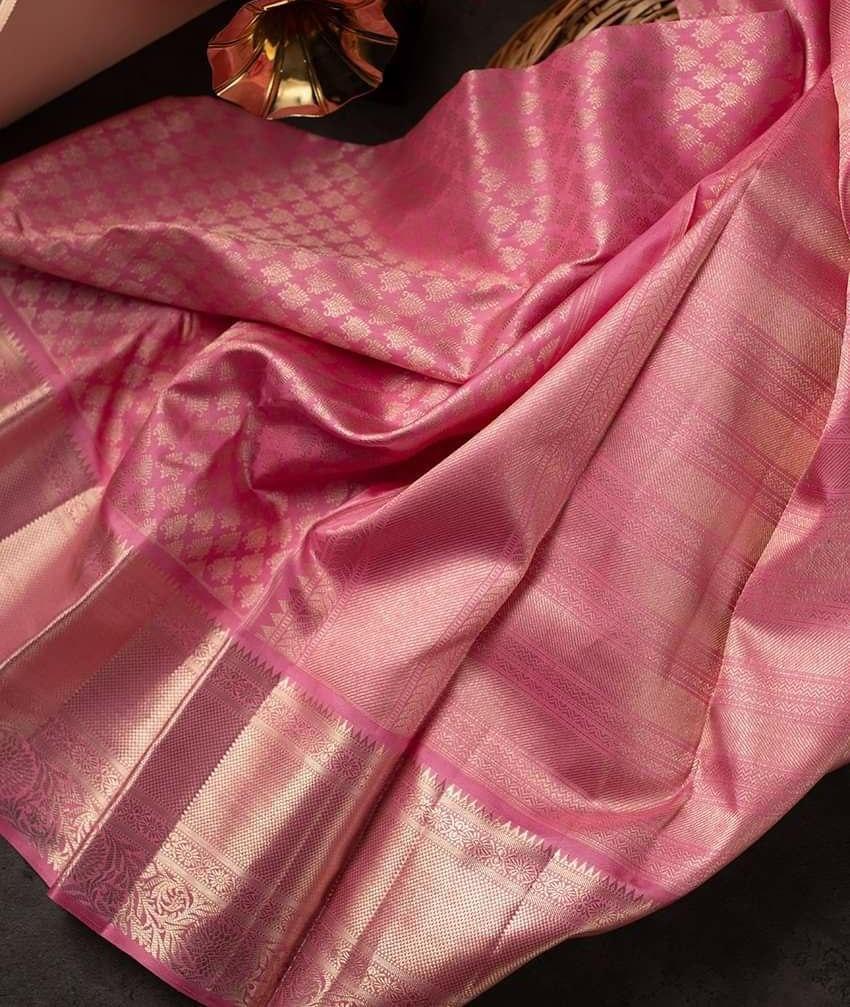 Soft Lichi Silk Saree - Beautiful Rich Pallu & All-over Jacquard Work | Multi-color, Traditional Style For All Seasons