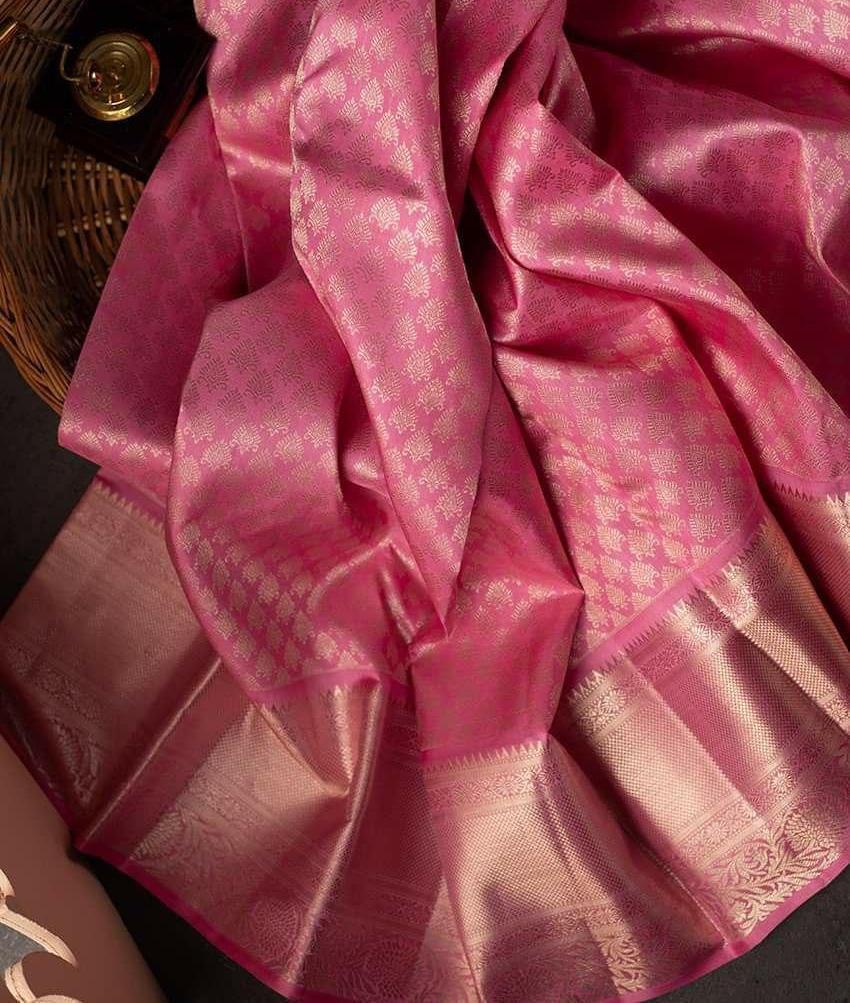 Soft Lichi Silk Saree - Beautiful Rich Pallu & All-over Jacquard Work | Multi-color, Traditional Style For All Seasons