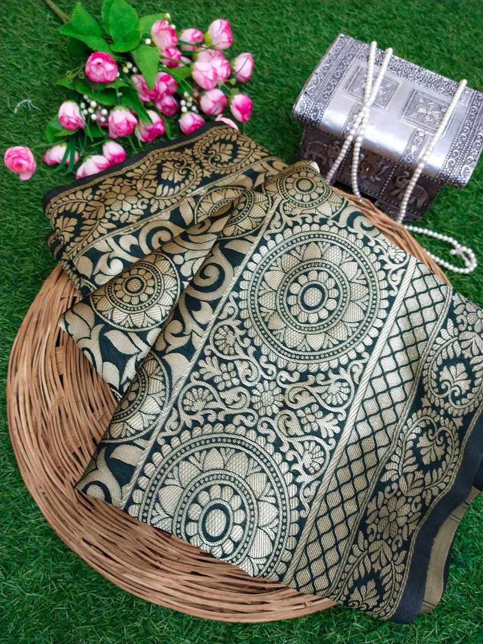 Pure Traditional Banarasi Silk Blend Saree - Soft Silk Fabric (5.50 M) | Multi Color, Ideal For Festival, Wedding, And Ceremonial Occasions