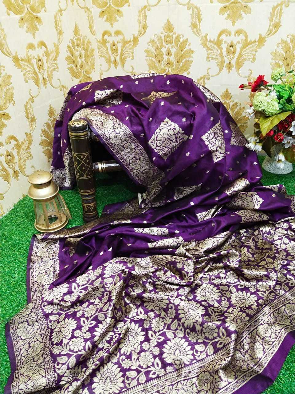 Pure Traditional Banarasi Silk Blend Saree - Soft Silk Fabric (5.50 M) | Multi Color, Ideal For Festival, Wedding, And Ceremonial Occasions