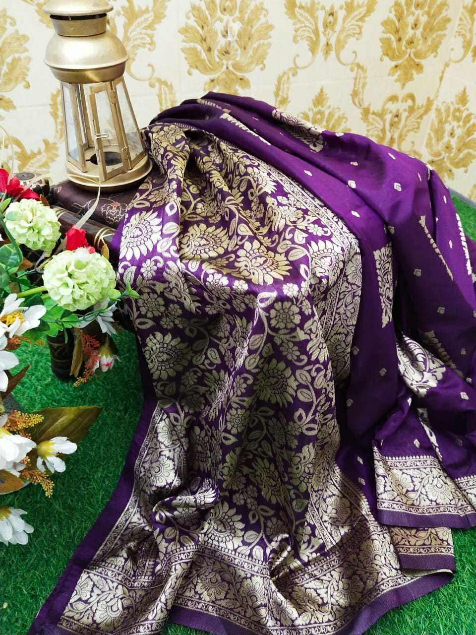 Pure Traditional Banarasi Silk Blend Saree - Soft Silk Fabric (5.50 M) | Multi Color, Ideal For Festival, Wedding, And Ceremonial Occasions