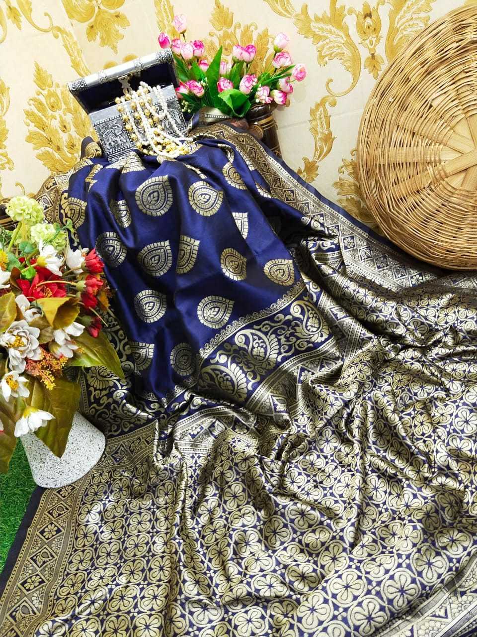 Pure Traditional Banarasi Silk Blend Saree - Soft Silk Fabric (5.50 M) | Multi Color, Ideal For Festival, Wedding, And Ceremonial Occasions