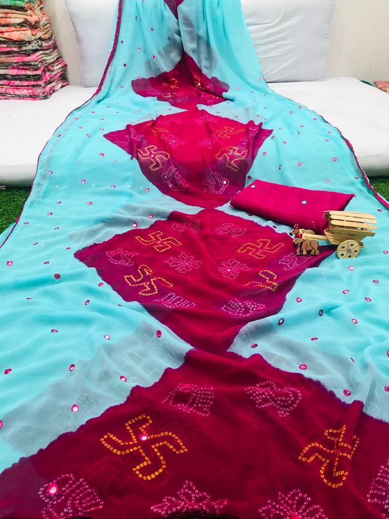 Breathable Bandhani Saree