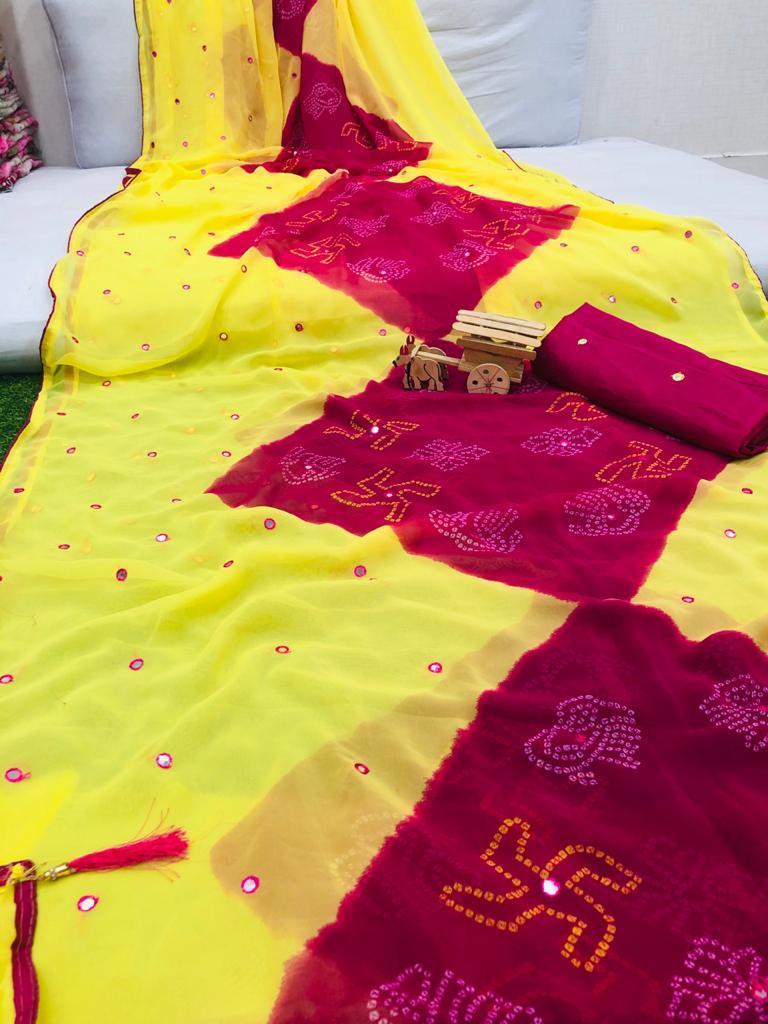 Breathable Bandhani Saree