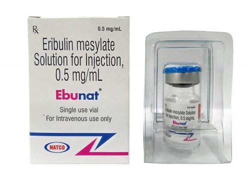 Eribulin Mesylate Injection - 0.5 mg/mL Solution for Injection | Targeted Cancer Treatment for Metastatic Breast Cancer, Suitable for Women, Requires Refrigeration, Side Effects Include Weakness and Peripheral Neuropathy