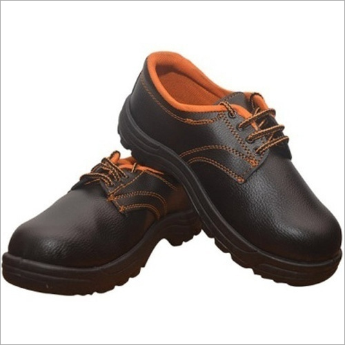 PVC Sole Safety Shoes - Synthetic Leather, Available Sizes 6-10 Inches, Black & Brown Colors | Oil Resistant, Chemical Protection, Lace Style Design