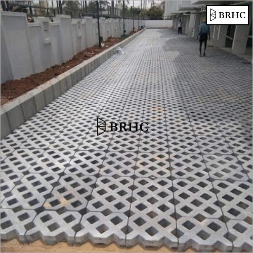 Concrete Grass Paver - 60mm Thick, Grey Concrete Material | Eco-friendly, Durable, Versatile For Parking, Landscapes, Walkways