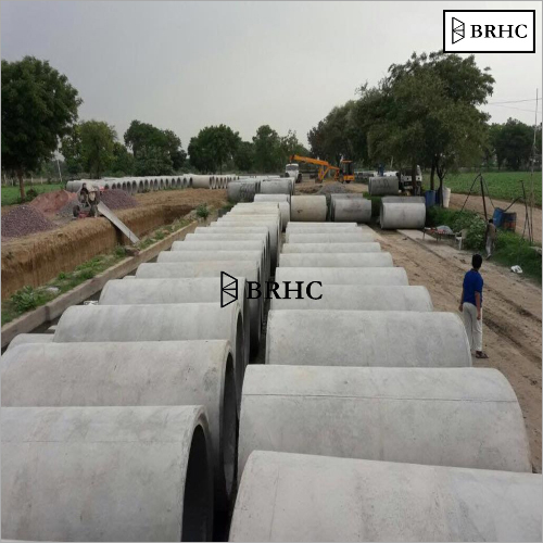 Rcc Round Pipes - Concrete, Customized Size, Polished Surface | Eco-friendly, Durable, Corrosion Resistant