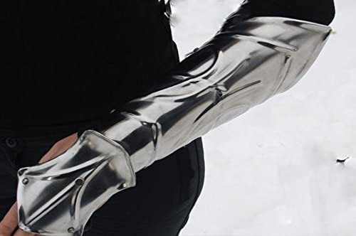 Nauticalmart Larp Medieval Fantasy Costume Elven Steel Armor: A Pair Of Arm Bracers And Shoulders Pauldrons