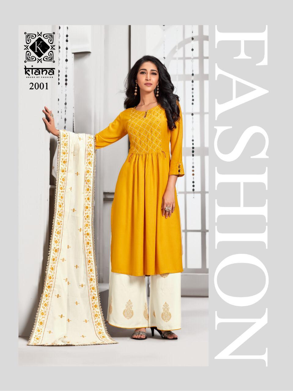 Silk Crystal Vol-2 Chanderi Silk, Rayon Top Wid Thread Work Kurtis