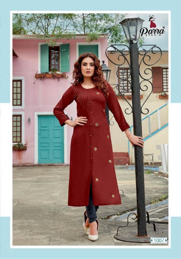 Gloria Vol 1 Rayon 14 Kg Liva Tage With Khatli Work Kurtis - Size M (38), L (40), Xl (42), Xxl (44), 3xl (46), Length 46" | Features: 3/4th Sleeve, Embroidered Pattern, Washable, Quick Dry