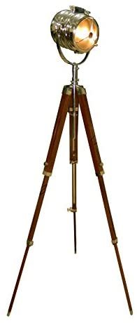 Silver 40s Hollywood Studio Tripod Lamp - Hand Made Replica