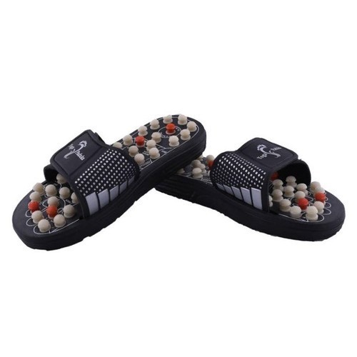 Acupressure Paduka - Plastic Material, Sizes 5-8, Black Color | Designer Appearance, Box Packaging, Minimum Order 50 Pairs