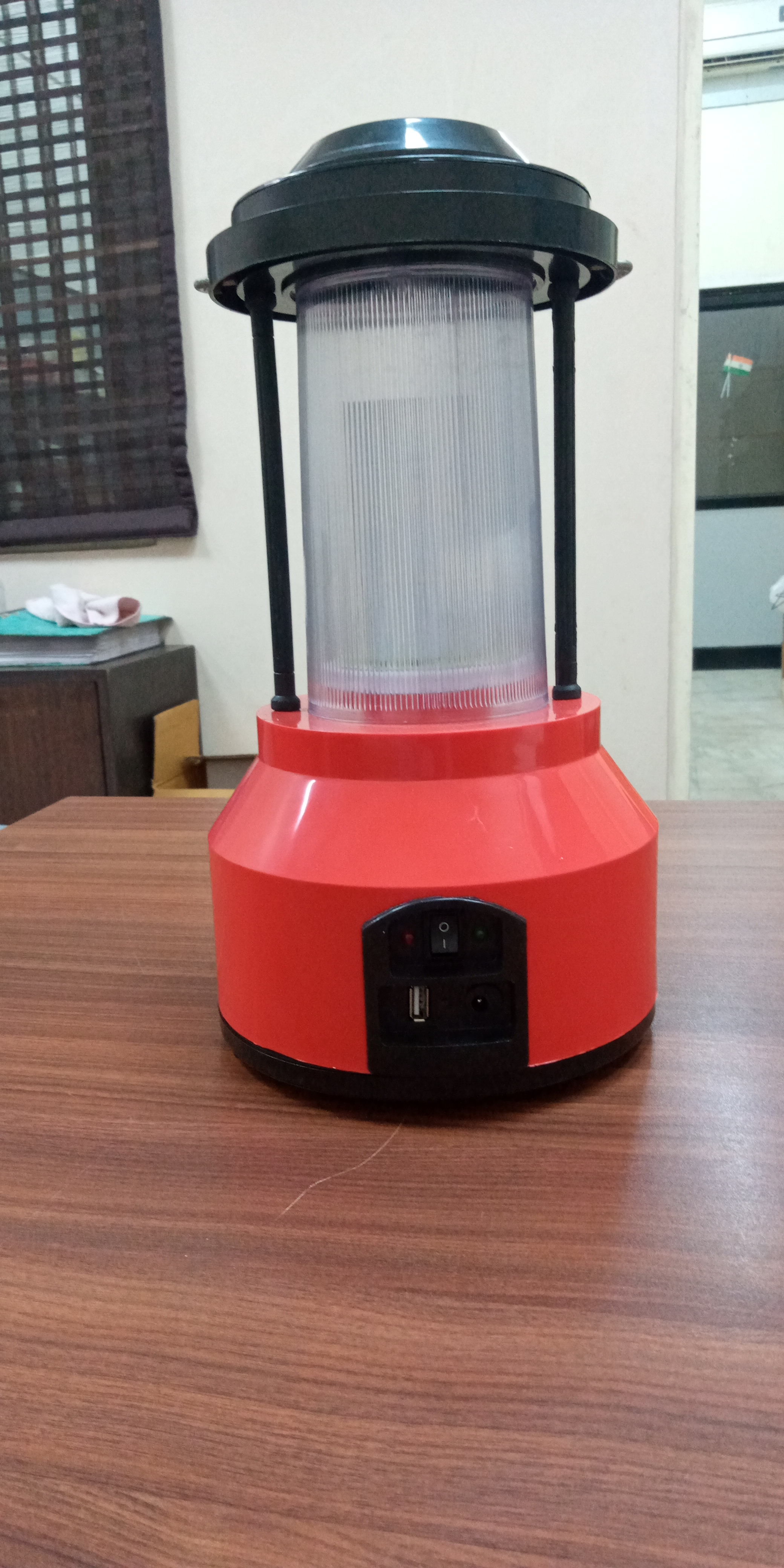 Solar Led Lantern - 6 Volt/6 Watt, 25x16x16 Cm Green | 5200 Mah Lithium-ion Battery, Usb Mobile Charging, 6 Hours Backup, Easy Carry Design
